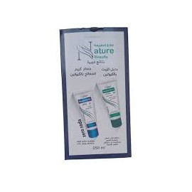 جاتور نتائج الطبيعة مجموعة ( بديل زيت بالكيراتين 250مل + حمام كريم بالكيراتين 250 مل )##